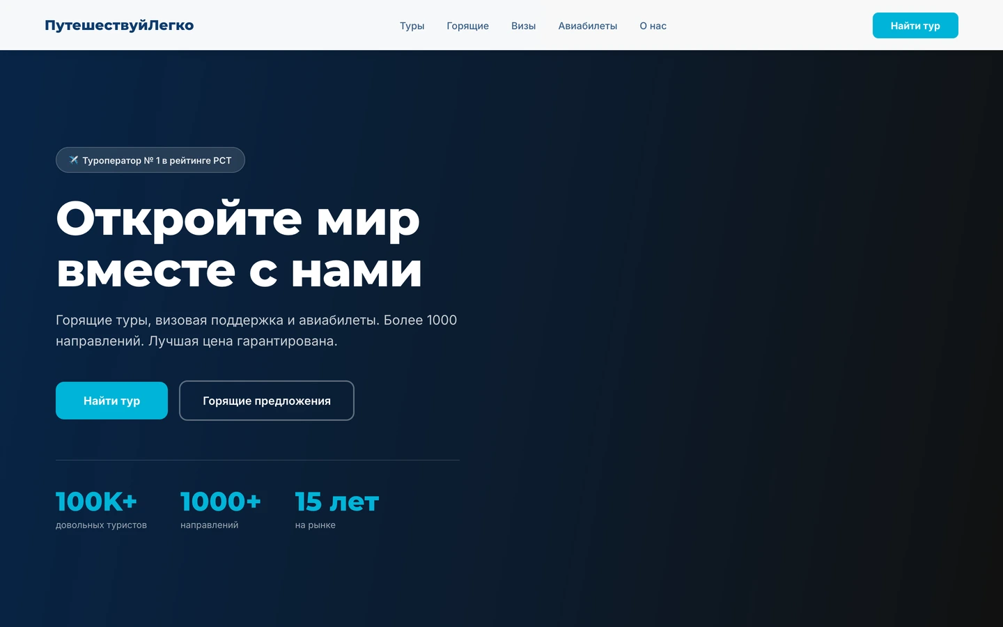 Туристический сайт SunTravel